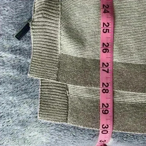 NIC+ZOE Black Beige Multicolor Long Sleeve Tunic Sweater Side Zippers Size Large - Picture 6 of 7